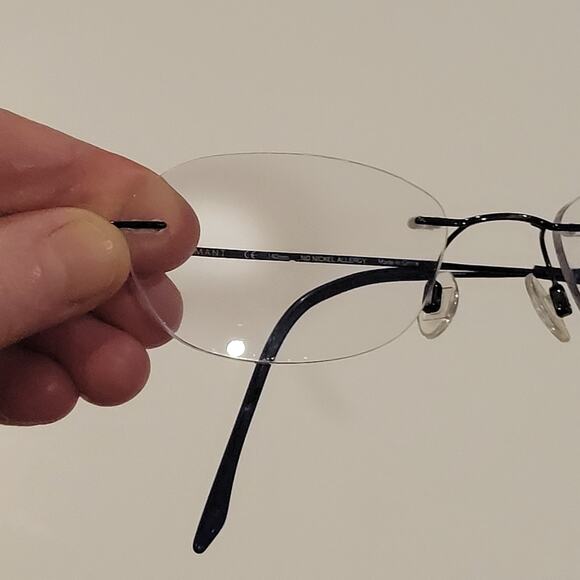 CHARMANT CH8600E BL Titanium Womens Rimless Eyeglasses 99-19-140 - Picture 2 of 13